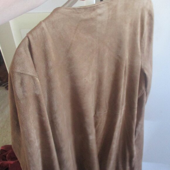 RELATIVITY Faux Suede Open Front Cardigan/Jacket - Size M new nwt easycare - Picture 3 of 3